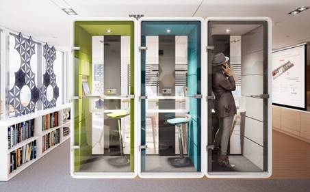 5)	Espaces individuels dans espaces collectifs (phone box)